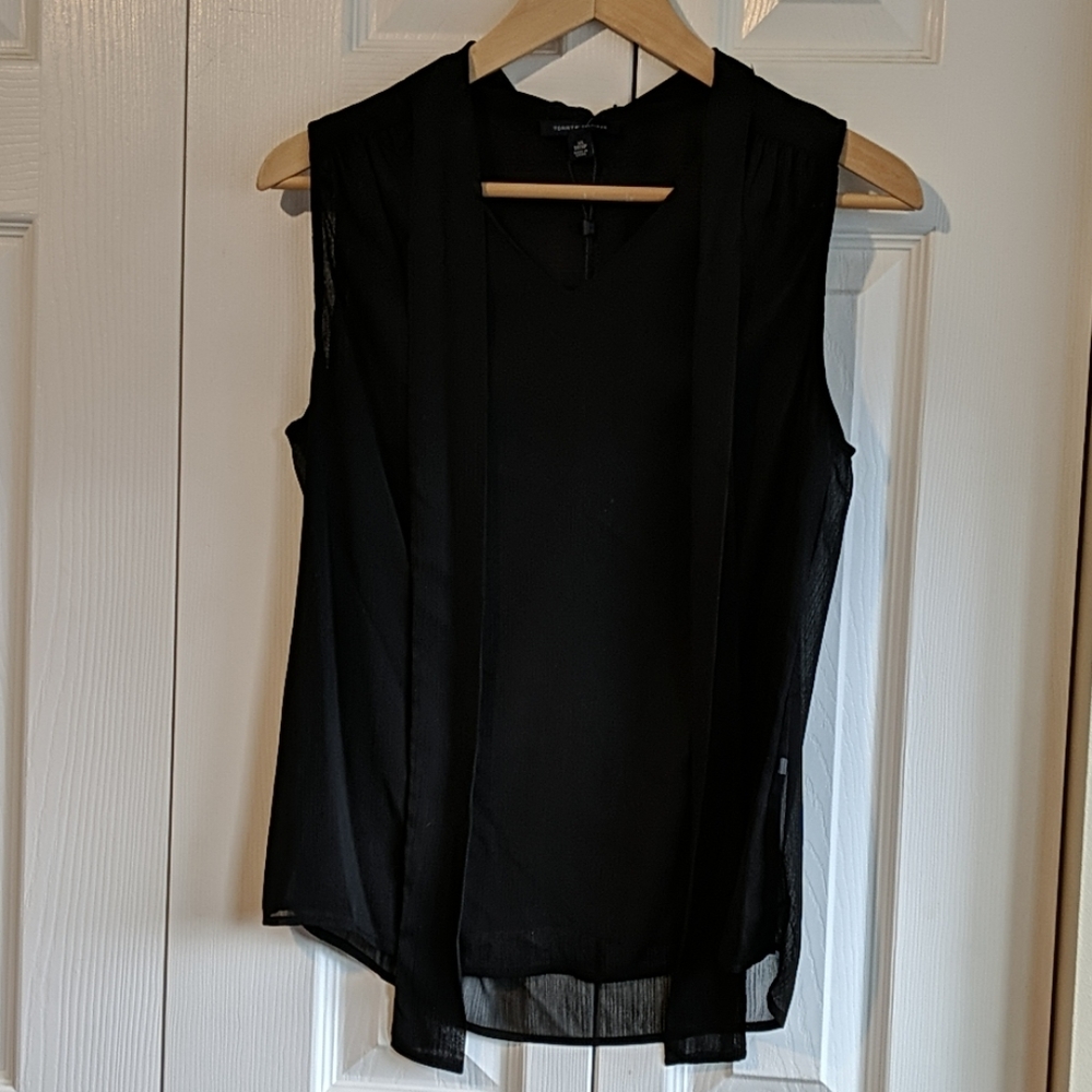 Tommy Hilfiger Tanglewood Blk XS sheer sleeveless